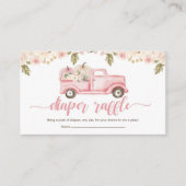 Pompoen Truck Baby shower Luier Raffle Informatiekaartje (Voorkant)