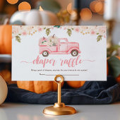 Pompoen Truck Baby shower Luier Raffle Informatiekaartje