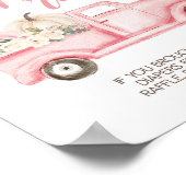 Pompoen Truck Baby Shower Luiers Raffel Bord Poster (Hoek)