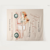 Pompoen Truck Baby shower Welkom Achtergrond Wandkleed (Voorkant (horizontaal))