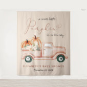 Pompoen Truck Baby shower Welkom Achtergrond Wandkleed (Voorkant)