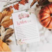 Pompoen Truck Baby shower Wensen voor Baby Kaart