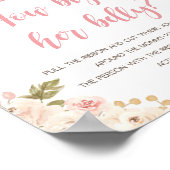 Pompoen Truck Douche Hoe groot is haar buik teken Poster (Hoek)