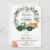 Pompoen Truck Geslachtsneutrale Herfst Baby shower Kaart (Voorkant)