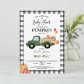 Pompoen Truck Geslachtsneutrale Herfst Baby shower Kaart (Staand voorkant)