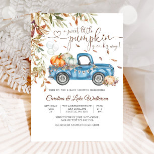 Pompoen Truck Herfst Baby Shower Uitnodiging
