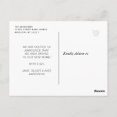 Pompoen Truck herfst Bewegende Aankondiging Briefkaart (Achterkant)