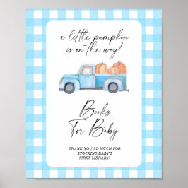 Pompoen truck herfst boeken voor baby poster