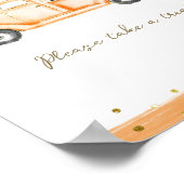 Pompoen Truck Modern Herfst Baby shower Boeken Poster (Hoek)