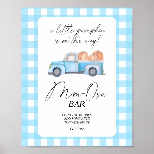 Pompoen truck \ Momosa bar Poster (Voorkant)