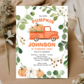 Pompoen Truck Party Herfst Pompoen verjaardag Kaart