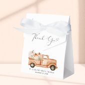 Pompoen Truck Waterverf Baby shower Dank u Bedankdoosjes