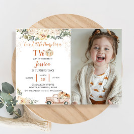 Pompoen Tweede verjaardag Onze kleine pompoen is t Kaart