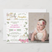 Pompoen Tweede Verjaardag Onze Kleine Pompoen Kaart (Voorkant)