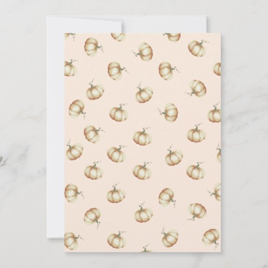 Pompoen uitnodigen - een beetje pompoen Baby showe Kaart (Achterkant)