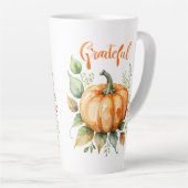 Pompoen van dankbaarheid latte mok (Rechterhoek)
