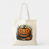 Pompoen van Halloween op een Tote Bag (Achterkant)
