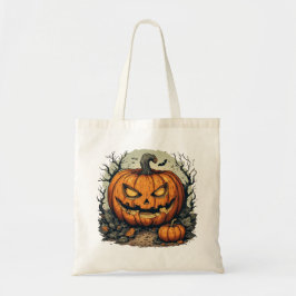 Pompoen van Halloween op een Tote Bag