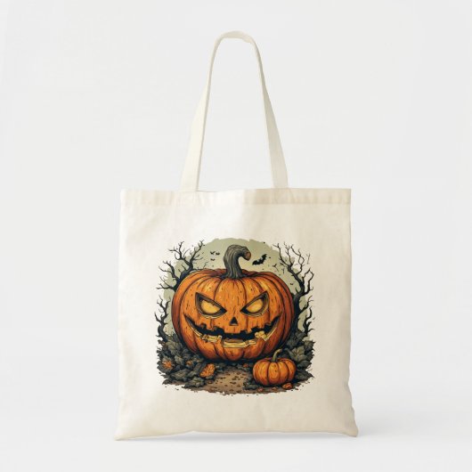 Pompoen van Halloween op een Tote Bag (Voorkant)