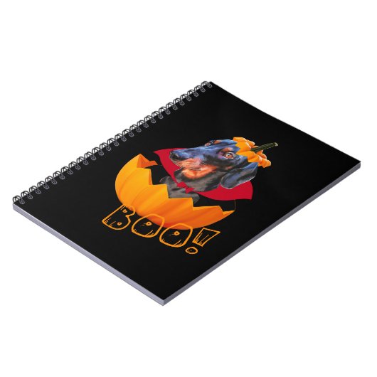 Pompoen van hondshond notitieboek (Linkerzijde)