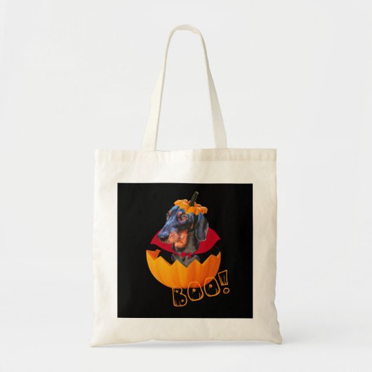 Pompoen van hondshond tote bag (Voorkant)
