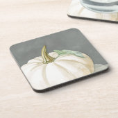 Pompoen van witte herfst bier onderzetter (Linkerzijde)