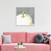 Pompoen van witte herfst canvas afdruk (Insitu (Woonkamer))