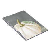 Pompoen van witte herfst notitieboek (Rechterzijde)