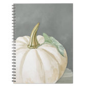 Pompoen van witte herfst notitieboek (Voorkant)
