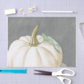 Pompoen van witte herfst tissuepapier (Craft)