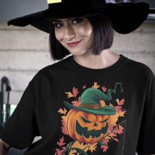 Pompoen vangt spin voor Halloween T-shirt