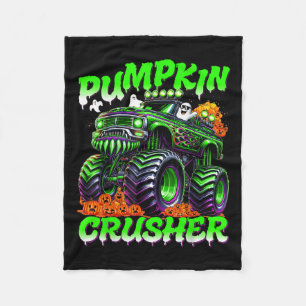 Pompoen Vergruizer Monstertruck Geesten Halloween Fleece Deken