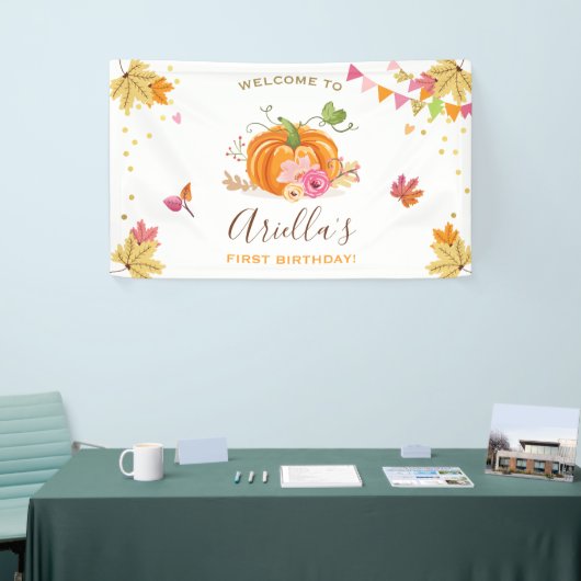 Pompoen Verjaardag achtergrond Banner Herfst Herfs (Beurs)