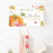 Pompoen Verjaardag achtergrond Banner Herfst Herfs (Insitu)