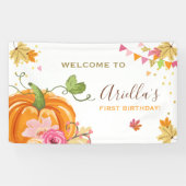 Pompoen Verjaardag achtergrond Banner Herfst Herfs (Horizontaal)