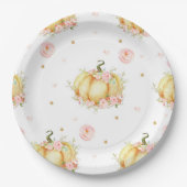 Pompoen Verjaardag Baby shower Papieren Borden Papieren Bordje (Voorkant)