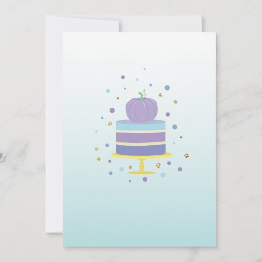 Pompoen Verjaardag Blauw Nodig ELKE LEEFTIJD Herfs Kaart (Achterkant)