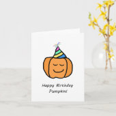 Pompoen Verjaardag Kaart (Gele Bloem)