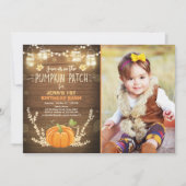 Pompoen Verjaardag uitnodiging patch Herfst herfst (Voorkant)