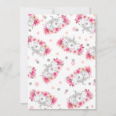 Pompoen Verjaardag Uitnodiging Roze Zilveren Pompo (Achterkant)