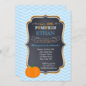 Pompoen Verjaardag Uitnodigingen voor Jongen (Voorkant / Achterkant)