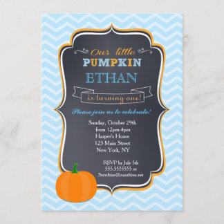 Pompoen Verjaardag Uitnodigingen voor Jongen