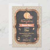 Pompoen verjaardagsfeest Herfst Herfstblad Uitnodi Kaart (Voorkant)