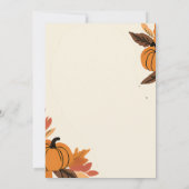 Pompoen verlaat Friendsgiving Feast Thanksgiving Kaart (Achterkant)