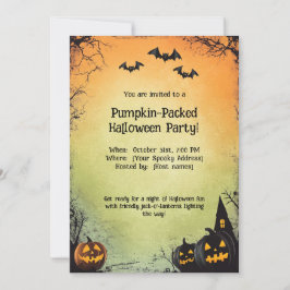 🎃Pompoen-verpakt Halloween Party Kaart