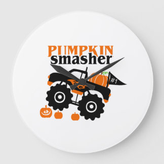 Pompoen Verpulveraar Jongens Halloween Monstertruc Grote Klok