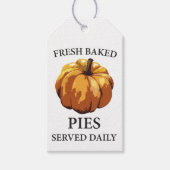 Pompoen, vers gebak Label van taarten Cadeaulabel (Voorkant)