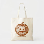 Pompoen Vibes Halloween Geen paniek Het is Biologi Tote Bag (Voorkant)