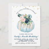 pompoen vierde verjaardag uitnodiging (Voorkant)