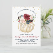 pompoen vierde verjaardag uitnodiging (Staand voorkant)